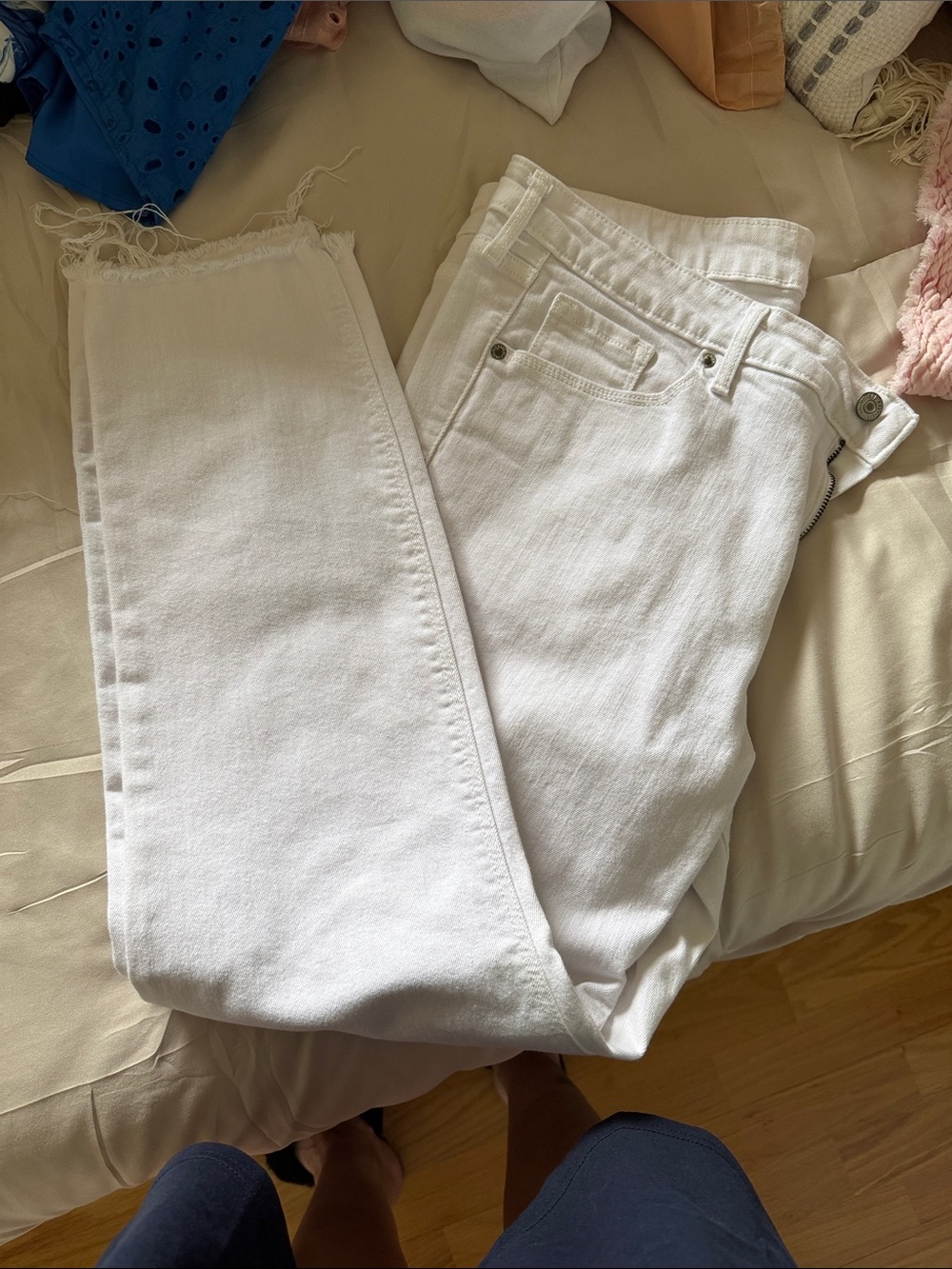 Classic High-Rise White Women's Jeans